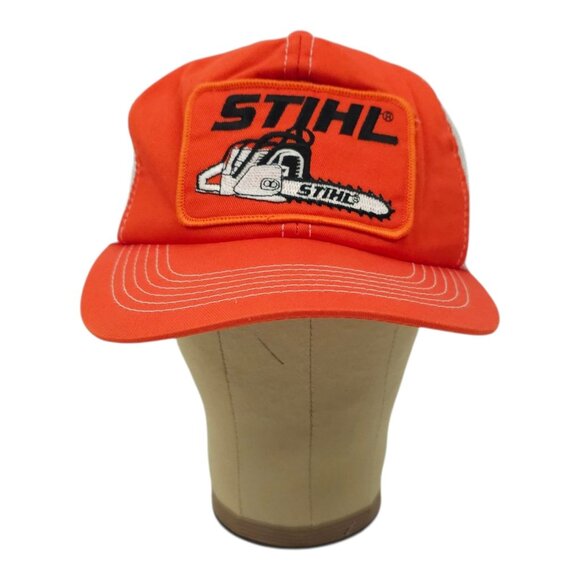 Stihl Chainsaw Logo Patch Mesh Snapback Cap Hat Trucker Baseball Foam Outdoor - Picture 13 of 14